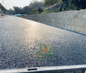 广汕公路一标透水混凝土施工现场展示
