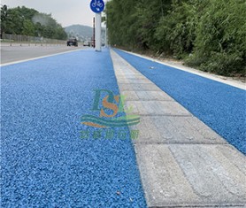 广汕公路一标透水混凝土项目完工